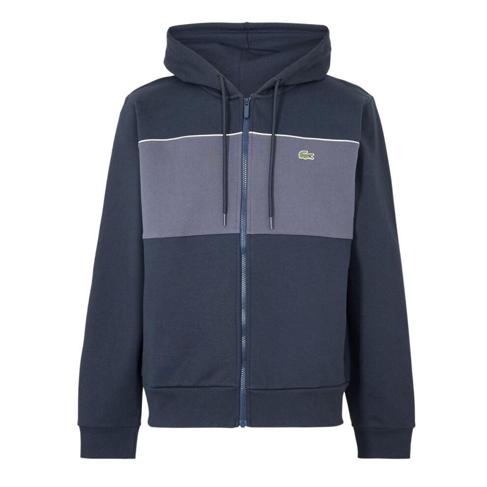 Lacoste (M, Black) Mens Colour Block Full Zip Hoodie