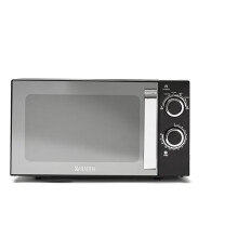 Haden 800W Black Microwave 207777, 20 Litre Capacity, Mirror Door, Manual Controls, 6 Power Levels