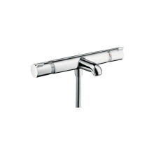 hansgrohe thermostatic bath mixer for exposed installation Ecostat Comfort, bath thermostat for 2 functions, chrome, 13114000