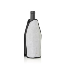 AdHoc Arctic Wine Cooling Sleeve, Fabric Bottle Cooler, Keeps Wine, Champagne, Posecco, and Spirit Bottles Chilled for 2 to 3 Hours, Light Grey