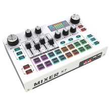 X7 Live Streaming Sound Card Voice Changer DJ Mixer Effects for PC Smartphone Computer Audio Interface Console Card
