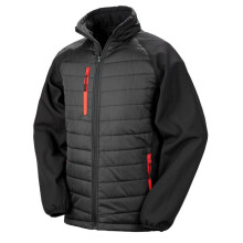 (4XL, Black/Red) Result Unisex Adult Compass Softshell Gilet