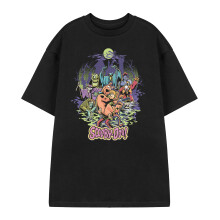 (XL, Black) Scooby Doo Unisex Adult Short-Sleeved Halloween T-Shirt