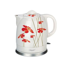 Maestro Feel MR-066-RED FLOWERS electric kettle 1.5 L 1200 W Red White