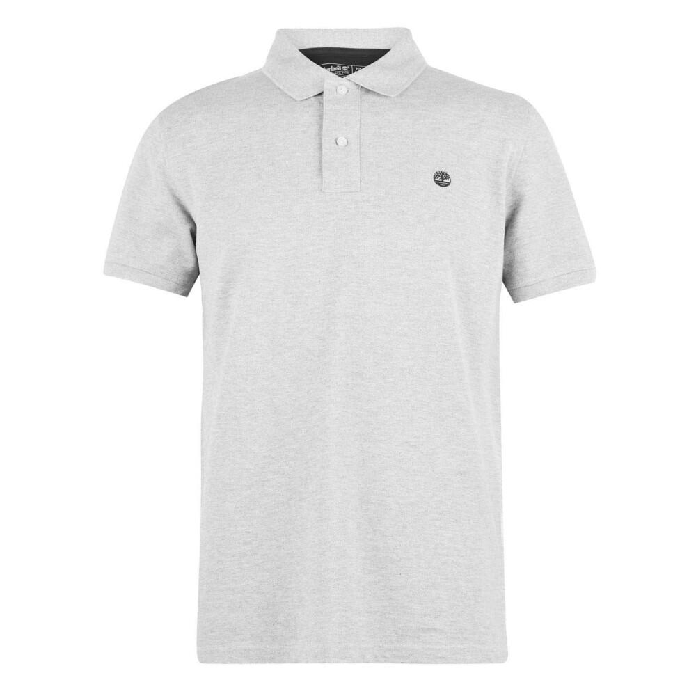Timberland (Xxl, Medium Grey Heather) Mens Miller Short-Sleeved Polo Shirt