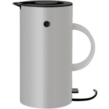 Stelton EM77 Electric Kettle (UK), 1.5L, Light Grey, Iconic Danish Design, Cableless, Removable Limescale Filter, Dry Boil Safety, Space-Saving Base,