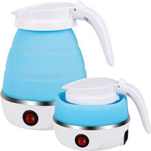 Collapsible Kettle Travel Kettle Collapsible Kettle Camping Kettle Mini Foldable Electric Kettle Suitable Portable for Home Travel and Camping (Blue)