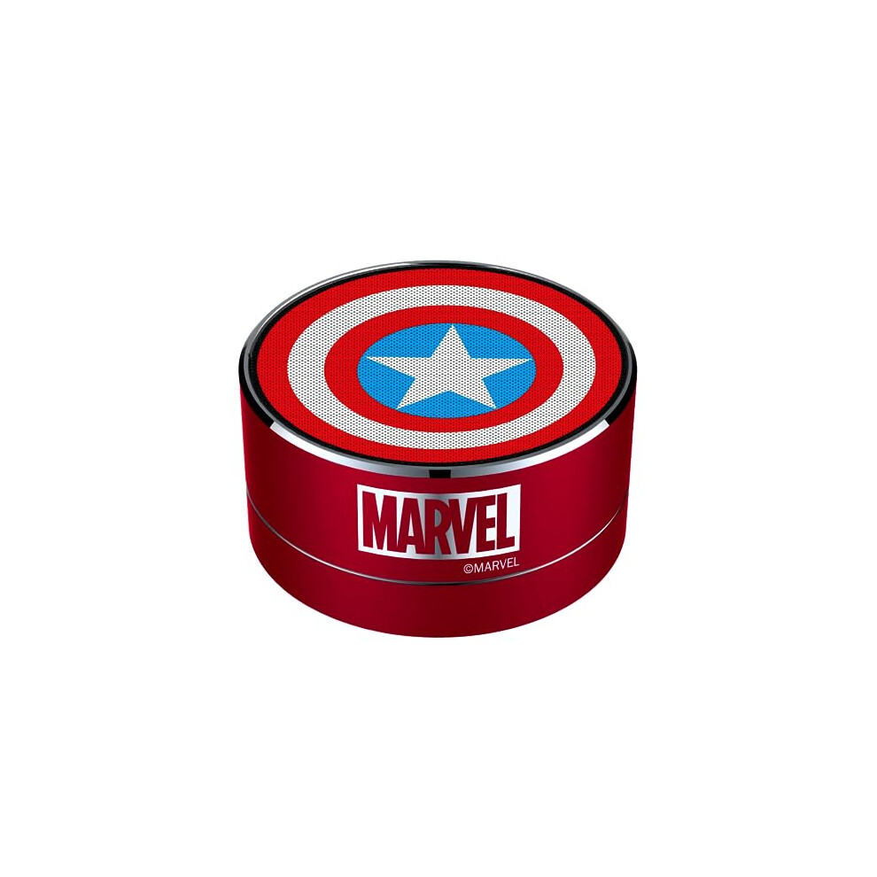 Ert Group Bluetooth Speaker Marvel Model Captain America 001, 3W Portable Speaker, Built-In Microphone And Fm Radio, Micro Sd Card Slot, Rechargeable 5903537372280