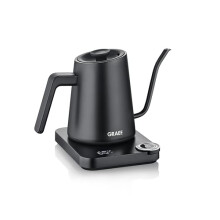 GRAEF GK502 Electric Pour-Over Kettle with Temperature Control, 0.9L, Matt Black