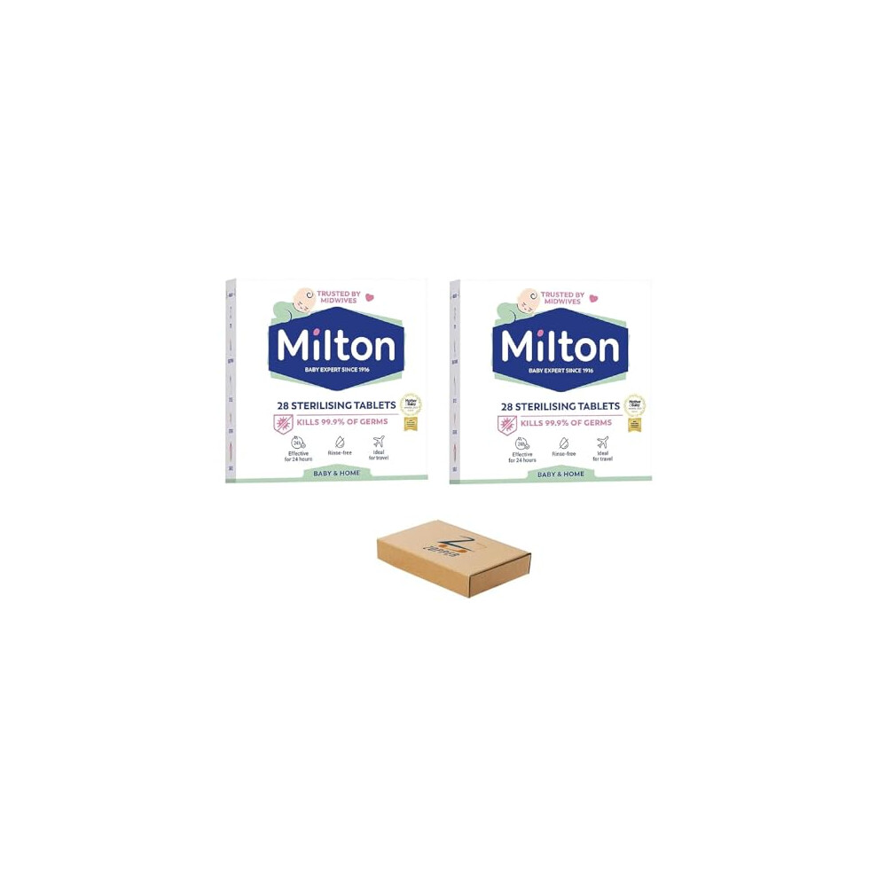 Zopper 2 X 28 Milton Sterilising Tablets For Cleaning Baby Feeding Accessories And Breastfeeding Equipment Cleaning Baby Bottles Rinse-Free Ideal For