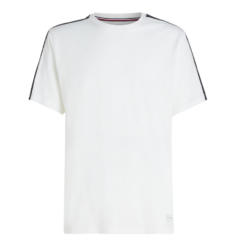 Tommy Hilfiger (Xxl, Ecru) Mens Logo Regular Short-Sleeved T-Shirt