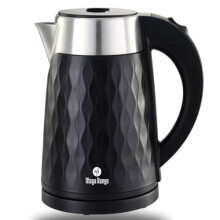 Maya Range Honey Comb 1.8L Cordless Electric Kettle, 2.2kW Fast Boil, Black Premium Plastic, Removable Anti-Scale Filter, Push Button Lid, Perfect