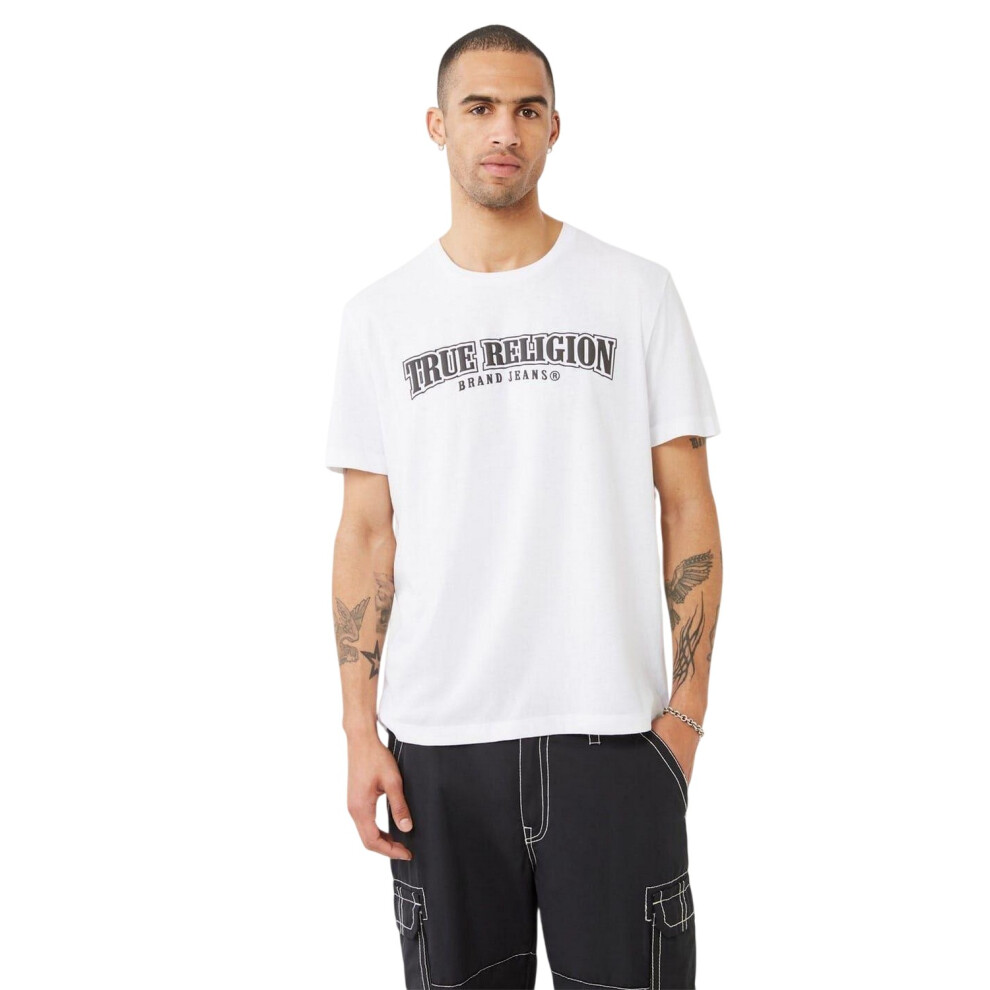 True Religion (S, White) Mens Horseshoe Relaxed Fit T-Shirt