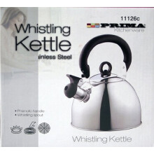 2.5L Stainless Steel Lightweight Whistling Kettle Silver For Gas Electric Hobs