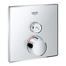 GROHE Smartcontrol Concealed Mixer for Shower, with One Valve, Square Shape, Chrome Finish Made in Germany 29147000