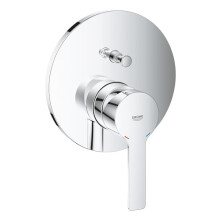 GROHE Lineare Single-Lever Shower/Bath Mixer Trim Set, 2-Way Diverter, Concealed Installation, Chrome, 24064001