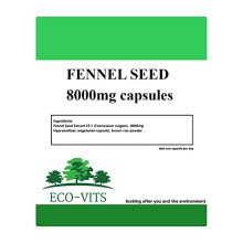 Eco-Vits Fennel Seed 8000mg (120 Capsules) Proper Digestion, hormonal Health Wellness