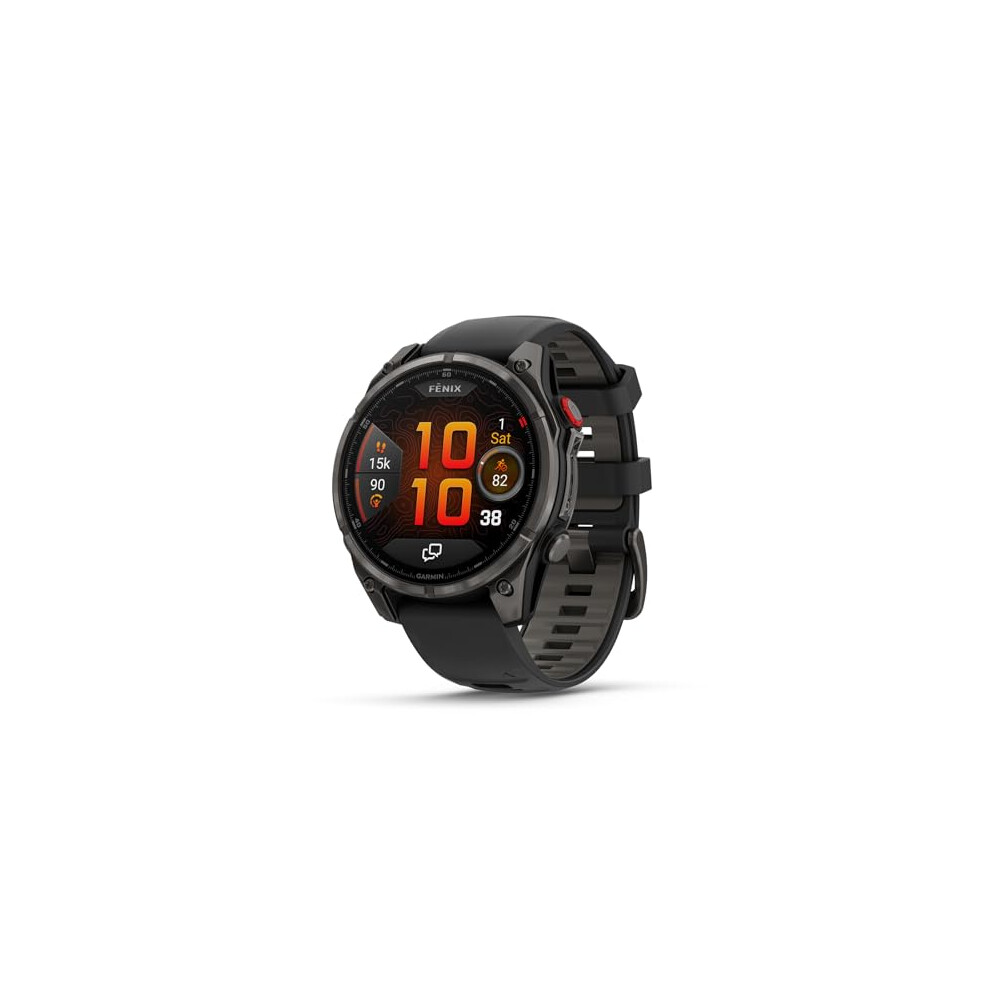 Garmin Fēnix 8 Pro, 51Mm, Amoled Display, Premium Connected Multisport Gps Smartwatch, Inreach Technology, Sapphire, Carbon Gray Dlc Titanium