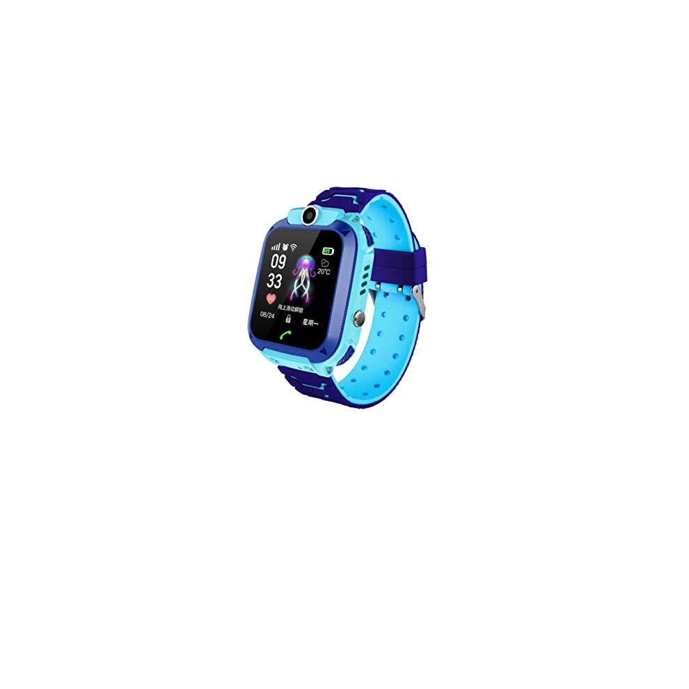 Ismmik Q12 Kids Smart Watch With Sim Card Ip67 Waterproof Sos Camera Smartwatch Phone Gps Tracker Watch Children (Blue) Blue 679529476148