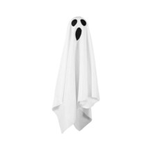 Halloween-Geist mit Lichtern, Happy Halloween-Dekoration für Zuhause, Gastgeschenke, Hängende Geister-Laterne, Weiß