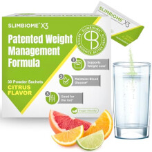 Slimbiome Weight Loss Sachets for Women & Men - 30 Sachets Fat Burner GLP-1 Compatible - Prebiotic Fibre Supplement for Gut Health, Digestive &