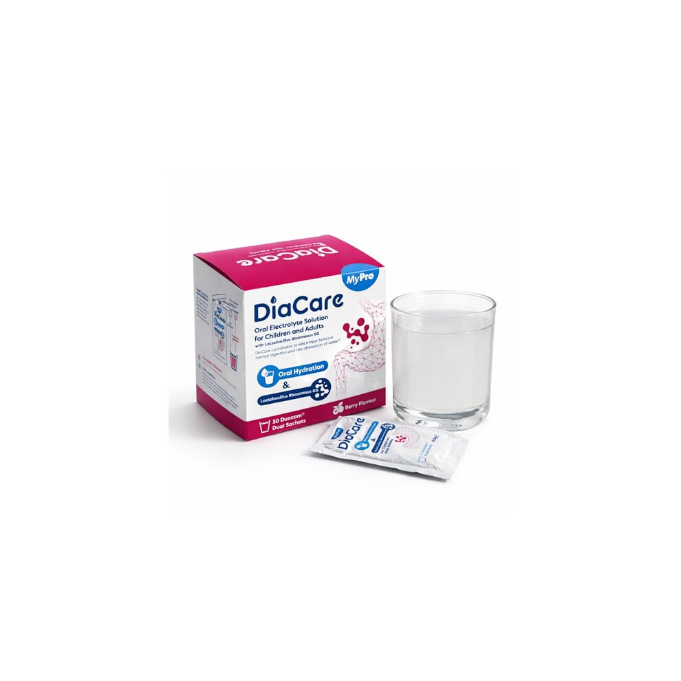 Mypro Diacare Berry 30 Sachets Electrolytes And Probiotic | Berry Flavour Oral Electrolyte & Probiotic Sachets Â 30 Sachets Oral Rehydration For Children