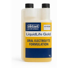VetSet LiquidLife Gold |Foal & Calves Electrolyte Solution |Oral Rehydration & Energy Supplement for Calves, Lambs & Pigs |Restores Fluids, Salts &