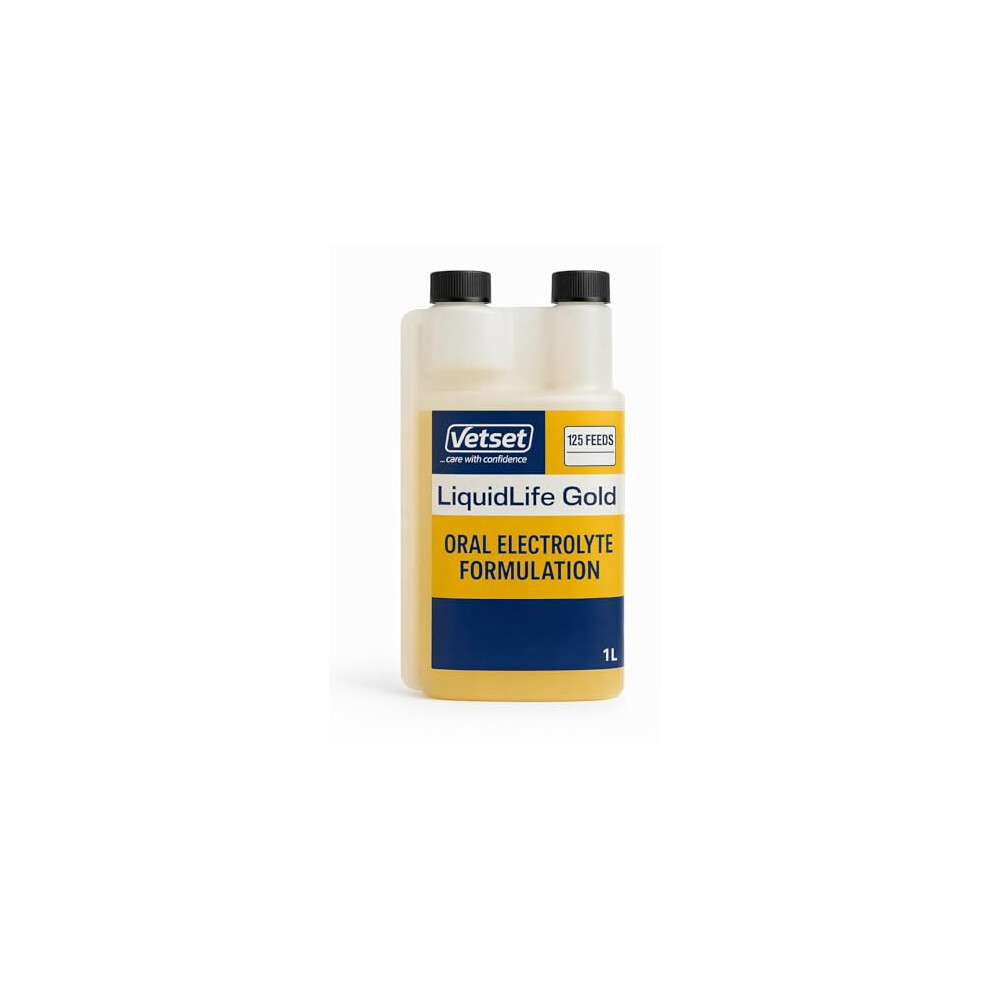 Vetset Liquidlife Gold |Foal & Calves Electrolyte Solution |Oral Rehydration & Energy Supplement For Calves, Lambs & Pigs |Restores Fluids, Salts &