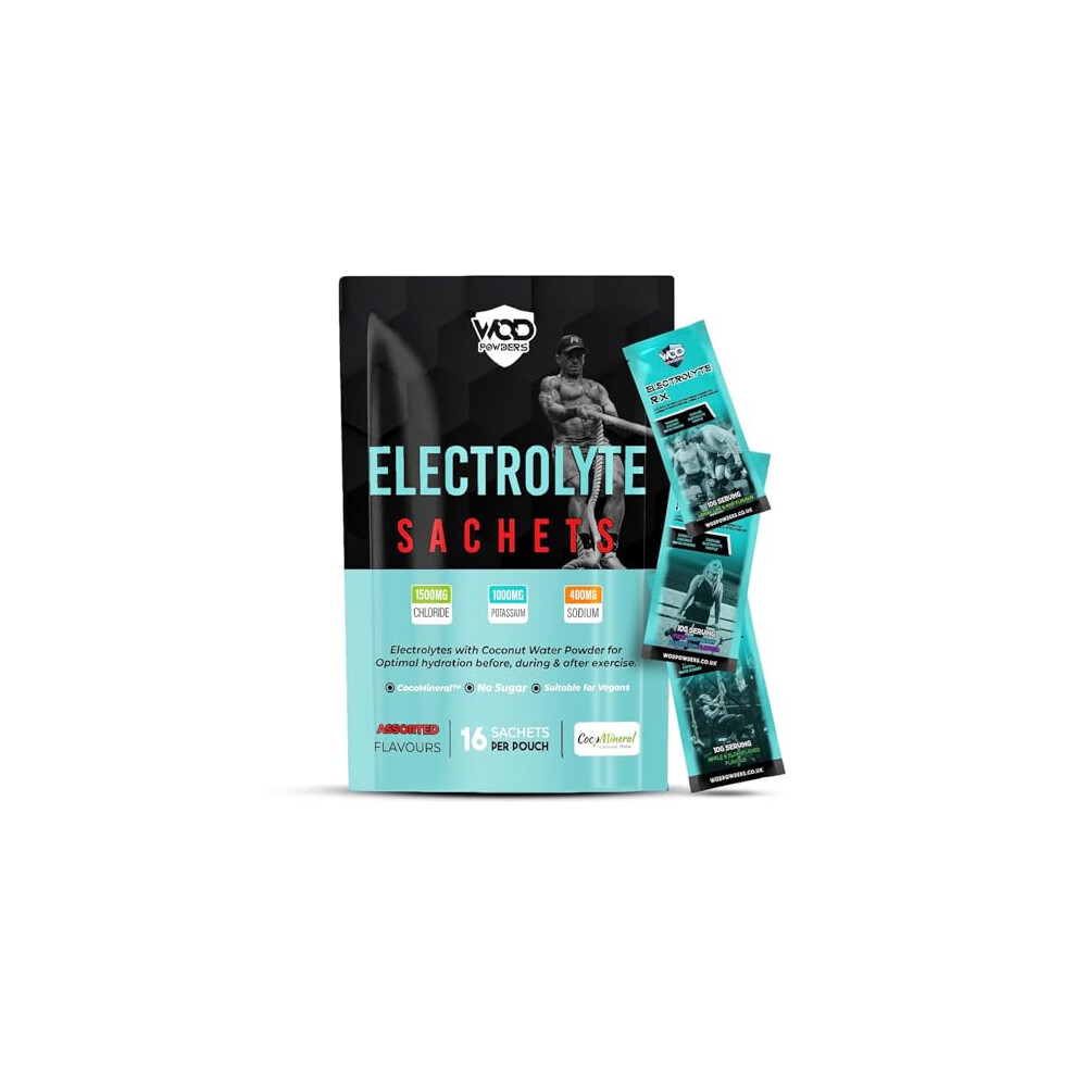 Wod Powders Electrolytes Sachets For Hyrox And Crossfit (16 Sachets) | Highly Dosed Electrolyte Profile For Hydration | Low Calorie Electrolyte Powder - Backed By