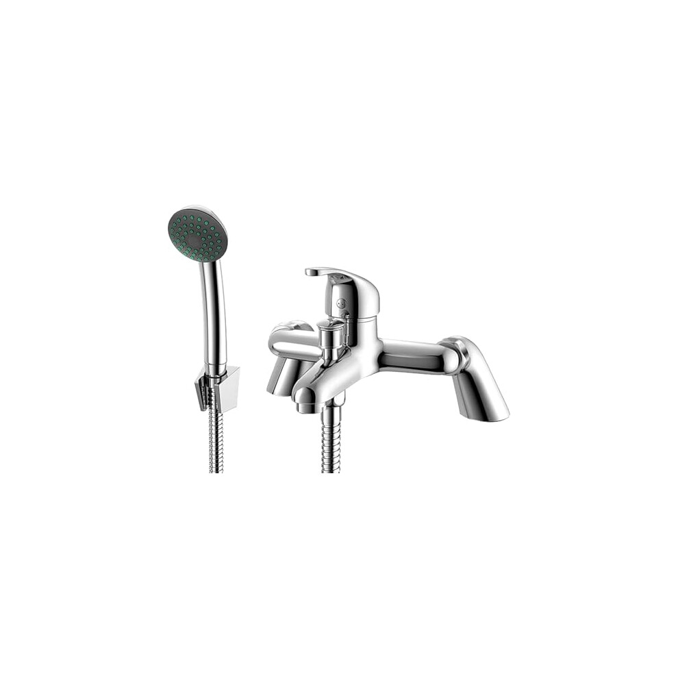 Photos - Other Bathroom Accessories Xcel Home Modern Bath & Shower Mixer Tap with Pillar Legs | Chrome Finish Dual Control | Includes Shower Hose | Compatible w
