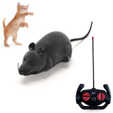 Remote Control Rat Mouse Cat Toy Realistic RC Fake Rat Mouse Toy Flocking Wireless Chasing Electronic Interactive Cat Toys Prank Joke Scary Trick Rats