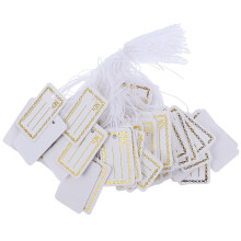 500St Praktische Witte Hangtags Van Papier Met Katoen Voor Prijslabels