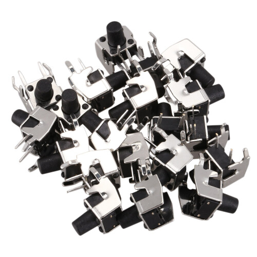 20 Pcs Momentary Right Angle Tactile Tact Push Button  6 x 6mm x 8mm