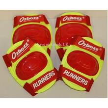 Save on Goods UK 4 Piece. Kids childs skate board, bike, scooter protective knee,elbow arm pads.Junior safety pad (Yellow/Red, Small)