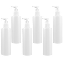 6St Reisflesje Wit Herbruikbaar Plastic Voor Shampoo En Lotion