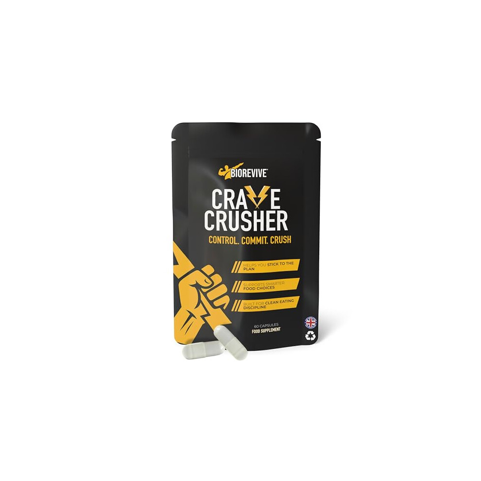 Biorevive Crave Crusher Â Appetite Suppressant With 5-Htp, Glucomannan, Green Tea, Chromium & Black Pepper For Craving Control, Metabolism Support &