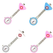 1St Verpleegstershorloge Roze Met Broche Unisex Pocket Watch