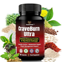 CraveBurn Ultra – Advanced Appetite Suppressant for Women & Men – Natural Craving Control, Metabolism Support & Weight Management –