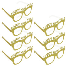 10 Stuks Happy New Year Glitter Bril Decoratief Frame Foto Rekwisiet