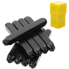 9St Nummerstempel Set Van Staal Voor Metaal Leder Hout Handwerk Zwart