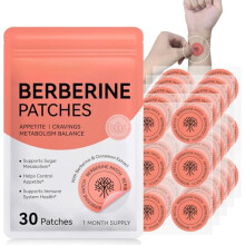 30 Berberine Patches, Berberine & Cinnamon Extract, Vegan