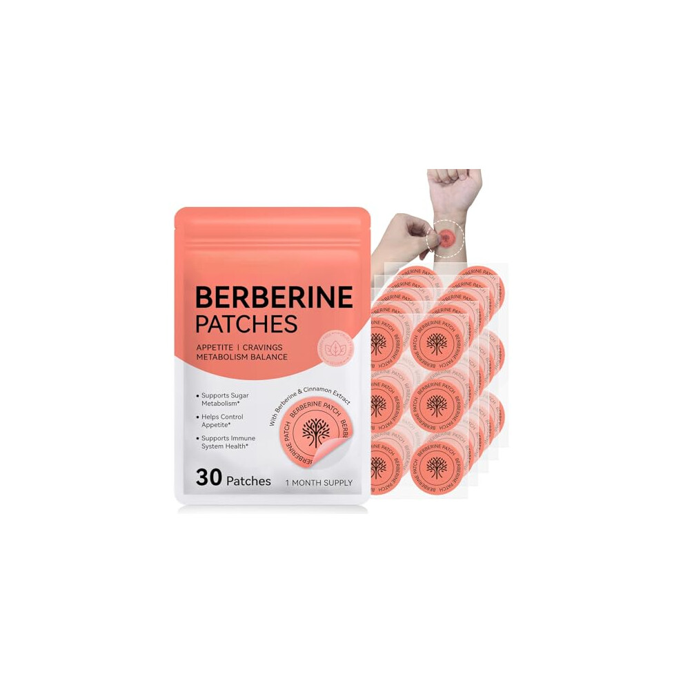 Botanicals & Aromatics 30 Berberine Patches, Berberine & Cinnamon Extract, Vegan