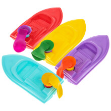 Set van 4 plastic ballonrecoilboten voor experimenten