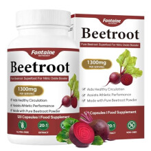 Organic Beet Root Capsules, 1300mg Beet Root Powder Aids Healthy Circulation & Vitality, Natural Nitric Oxide Booster, Boost Vitality, Immune and