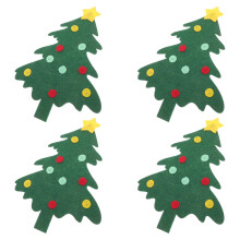 4 Stuks Kerstboom Bestekhouder Xmas Thema