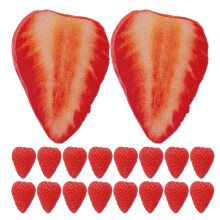 20St Plastic Aardbeien Realistisch Rood Voor En Fotografie