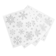 4St DIY Kerst Ramen Stickers Zilveren Sneeuwvlok Decoratie Set