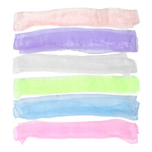6St Zachte Kinder Sjaals Polyester Met Felgekleurde Sets