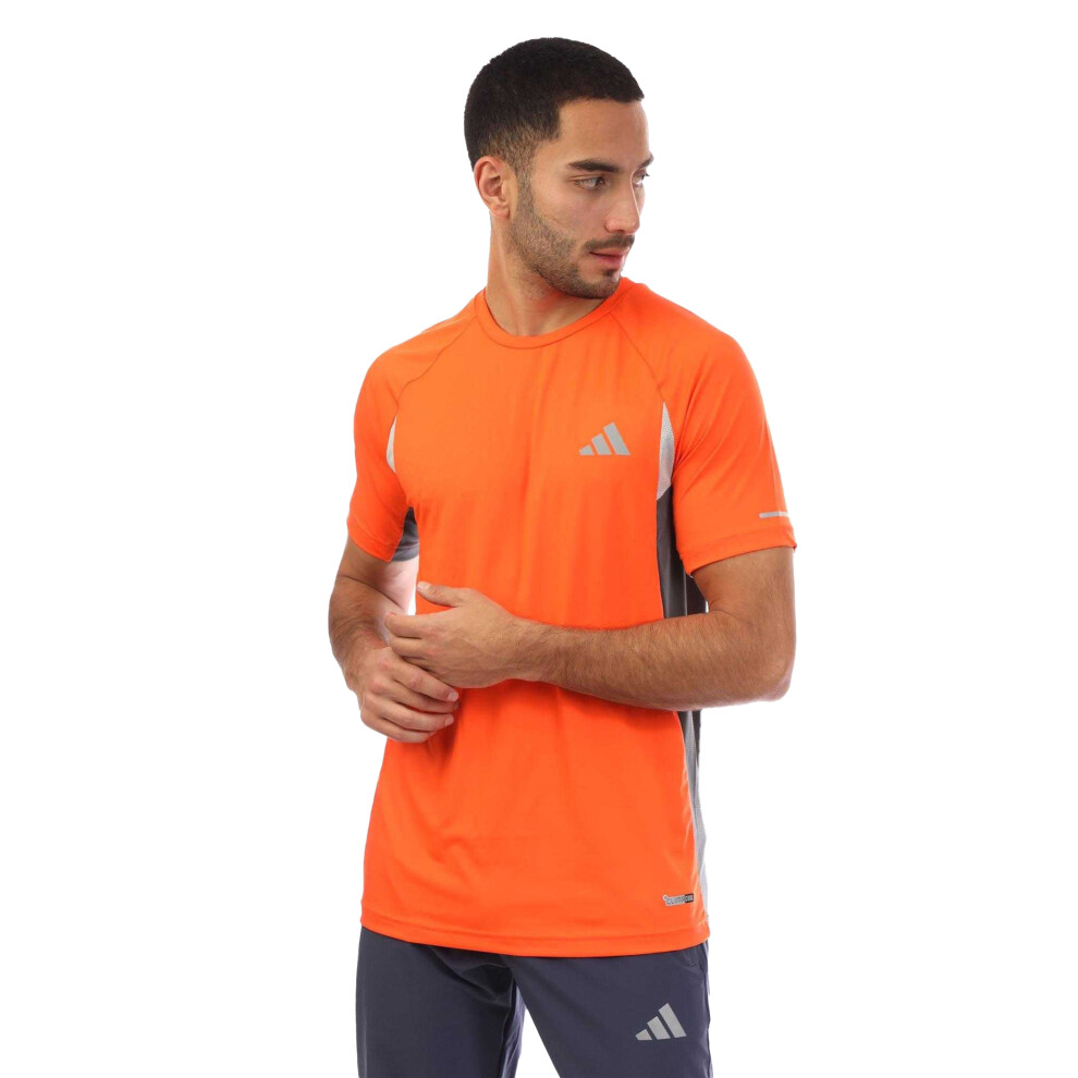 Adidas (Xs, Orange) Mens Climacool T-Shirt