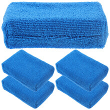 5St Fiber Wax Pads Applicator Voor Auto Schoonmaken En Polijsten
